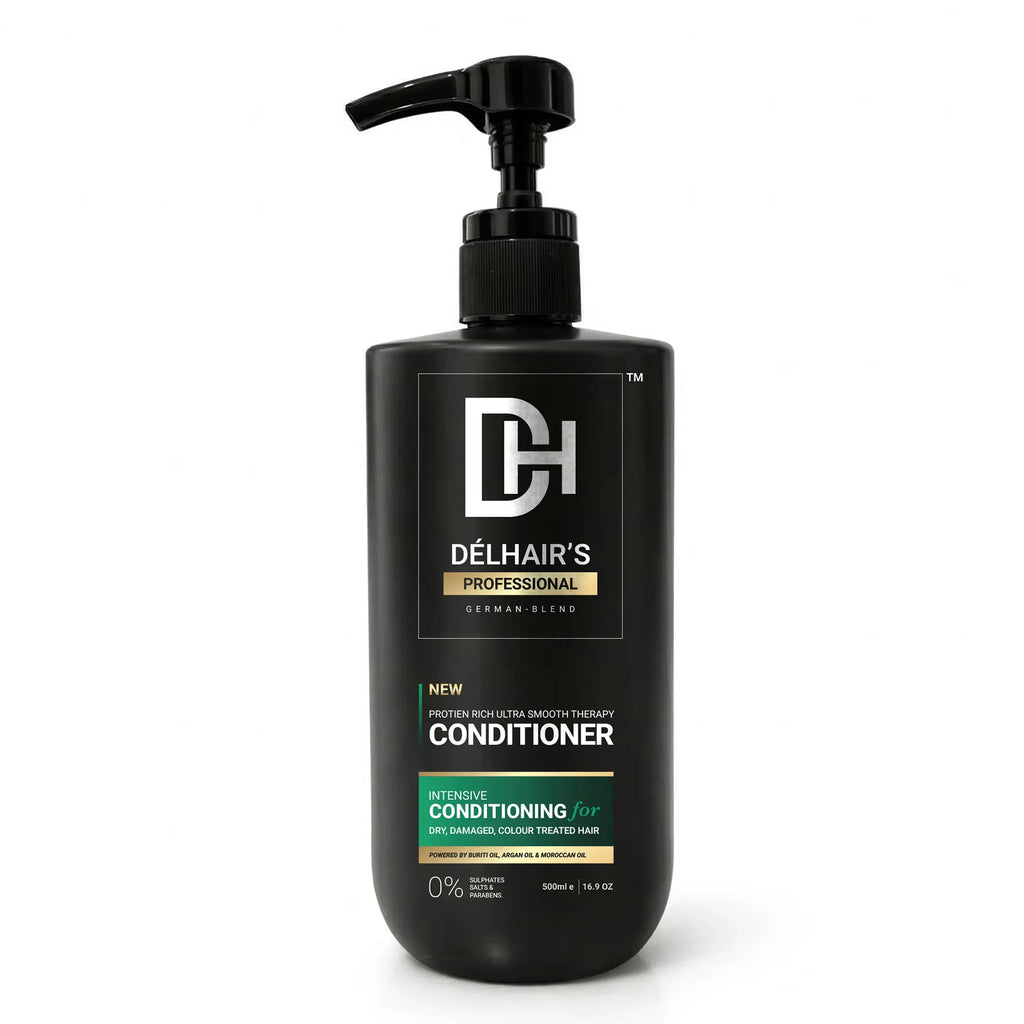Delhairs Protein Rich Ultra Smooth Therapy Conditioner 500ml – Deep Conditioning Formula
