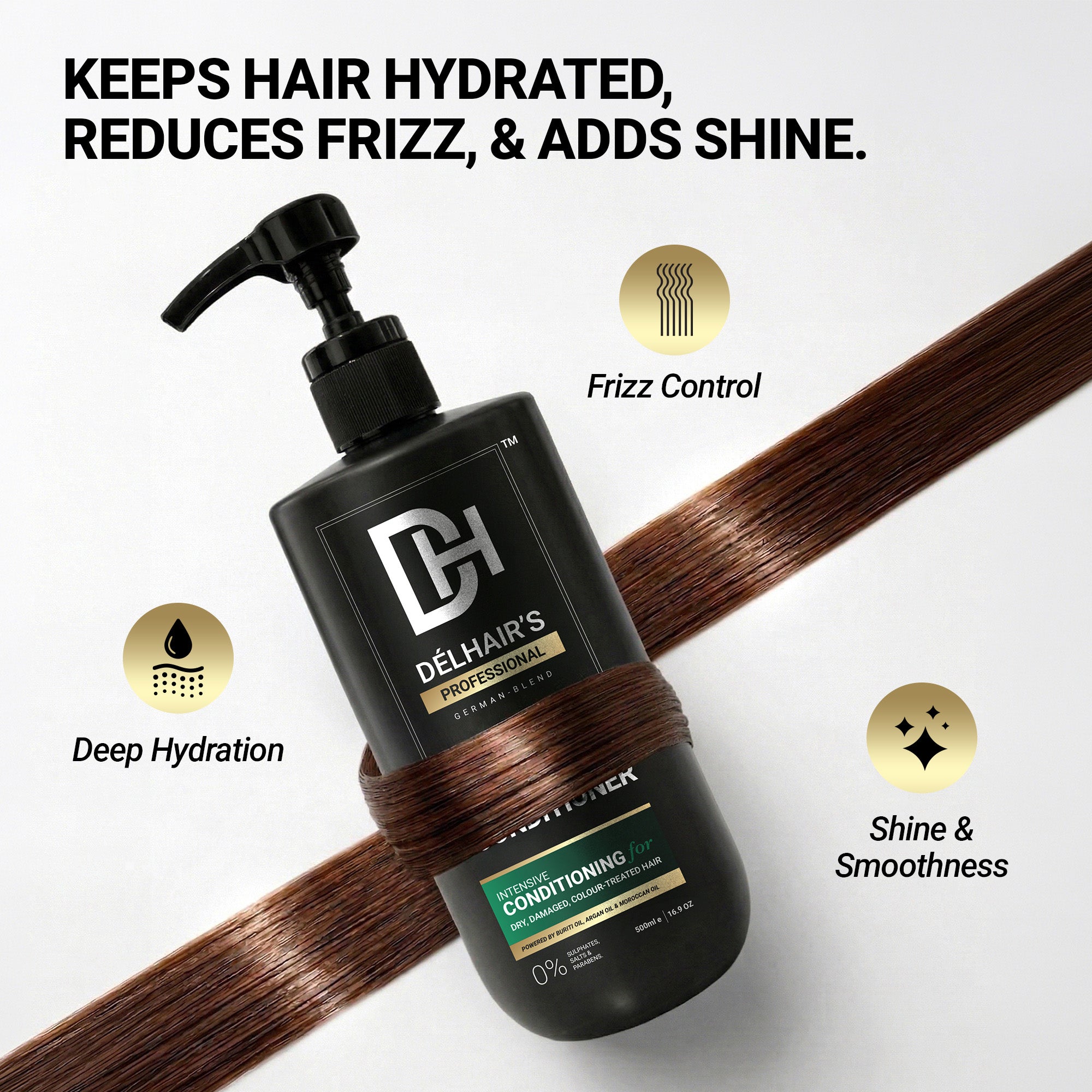 Delhairs Protein Rich Ultra Smooth Therapy Conditioner - 500ml e