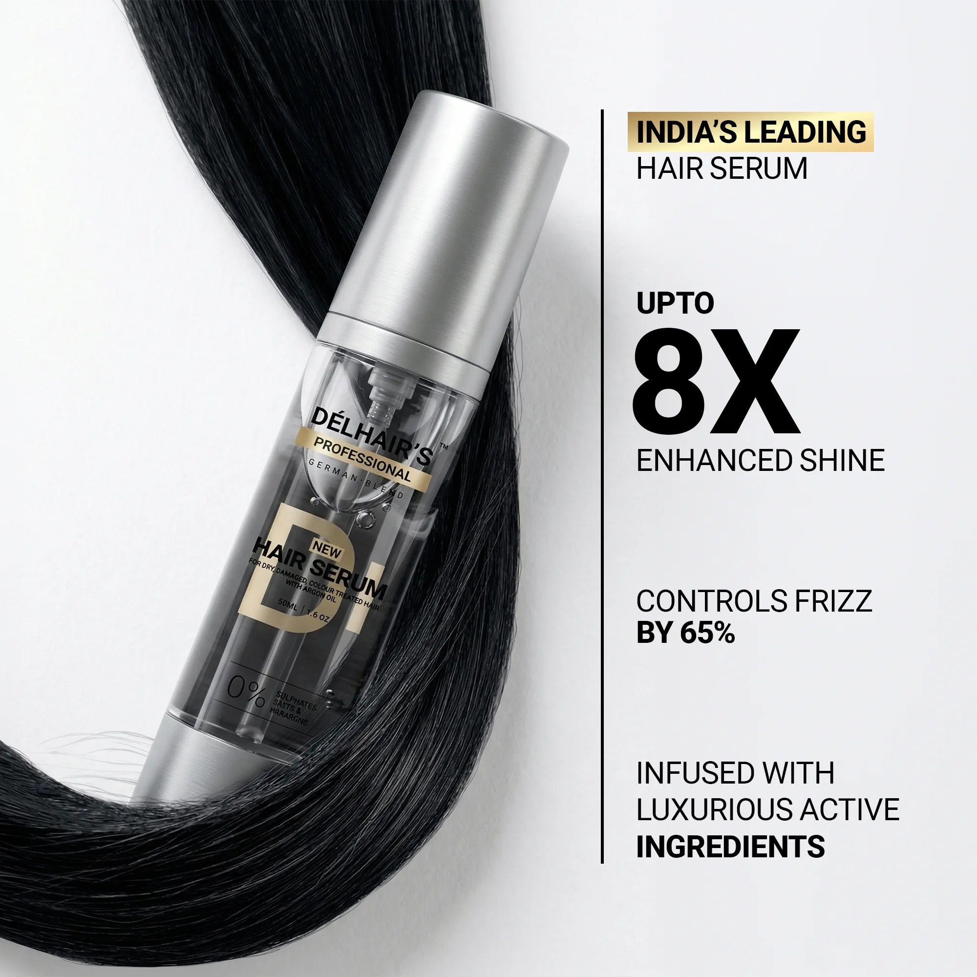 Delhairs German Blend Hair Serum 50ml – Premium Hair Serum for Smooth & Shiny Hair
