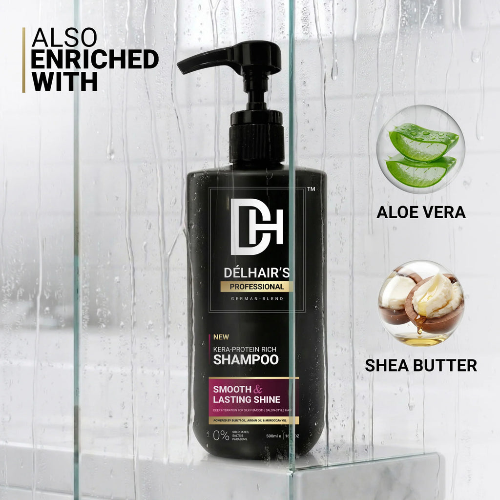 Delhairs Kera Protein Rich Shampoo 500ml – Deep Cleansing with Keratin