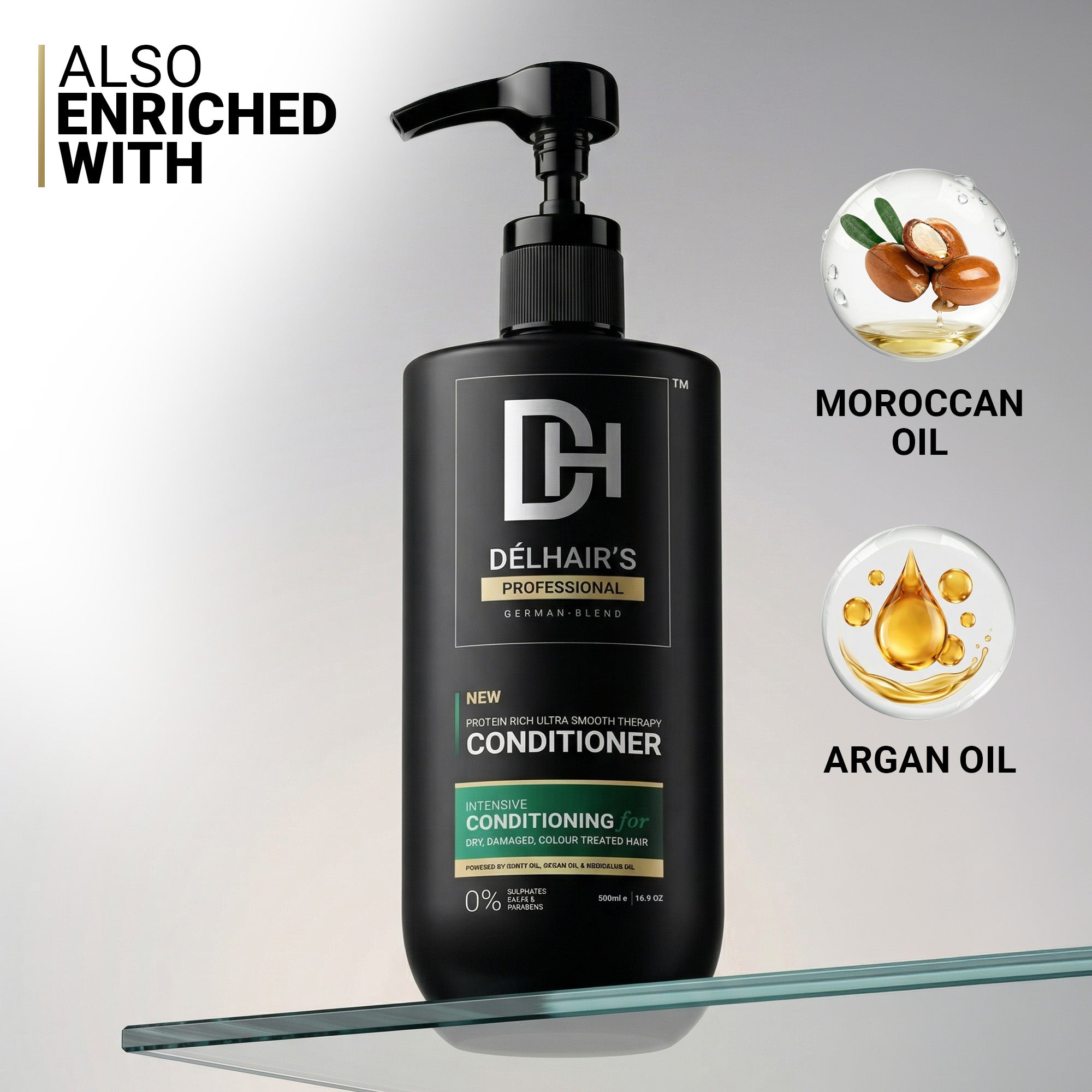 Delhairs Protein Rich Ultra Smooth Therapy Conditioner - 500ml e