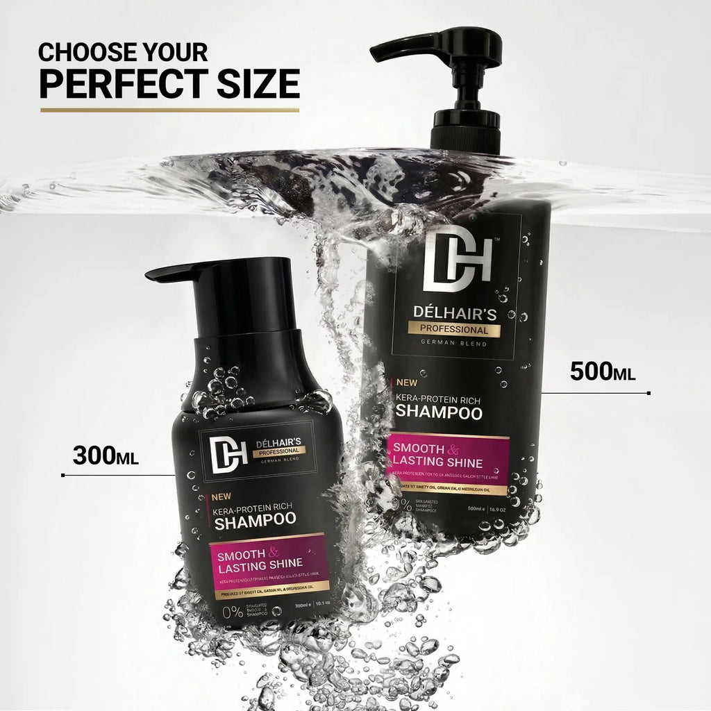 Delhairs Kera Protein Rich Shampoo 500ml – Suitable for All Hair Types