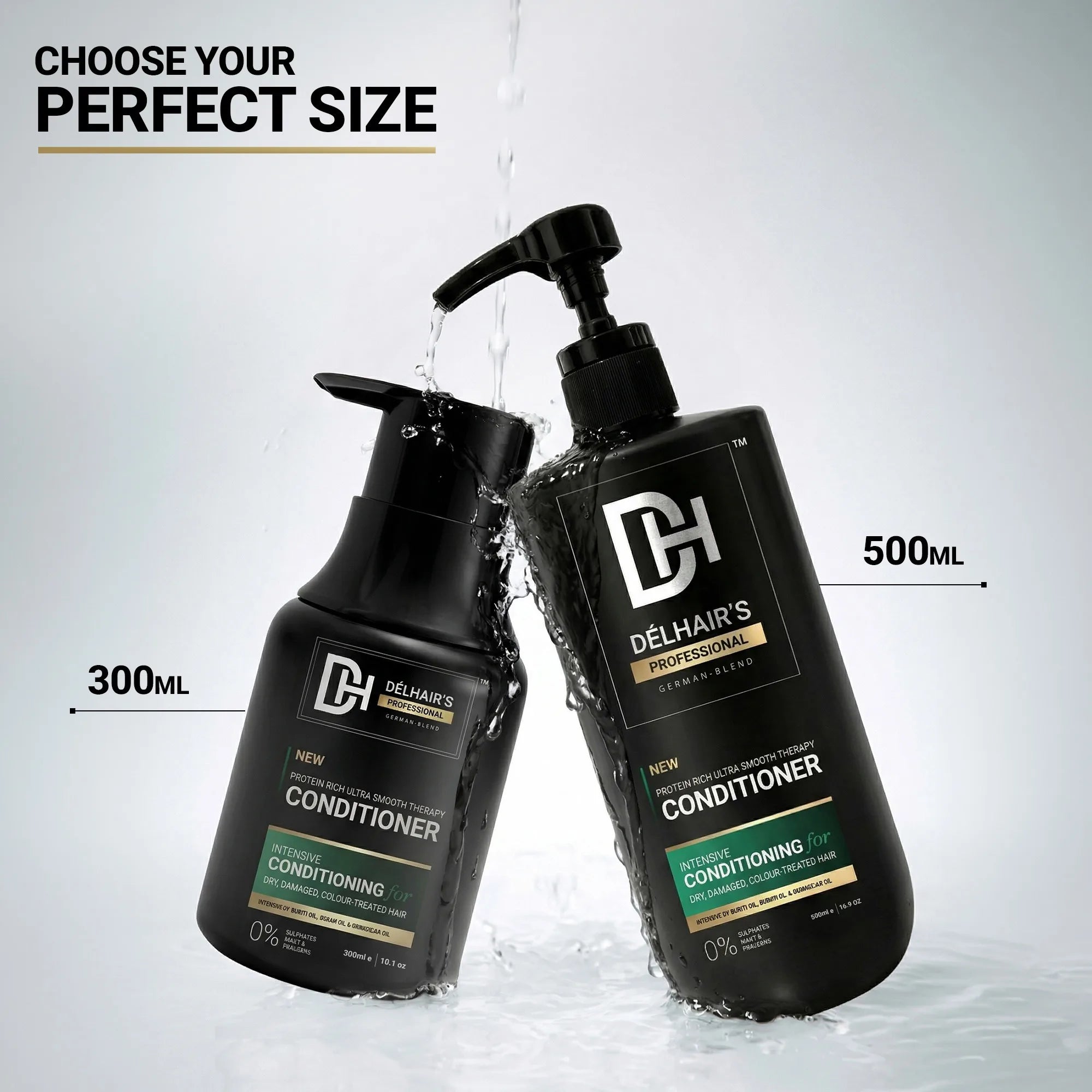 Delhairs Protein Rich Ultra Smooth Therapy Conditioner 500ml – Suitable for All Hair Types