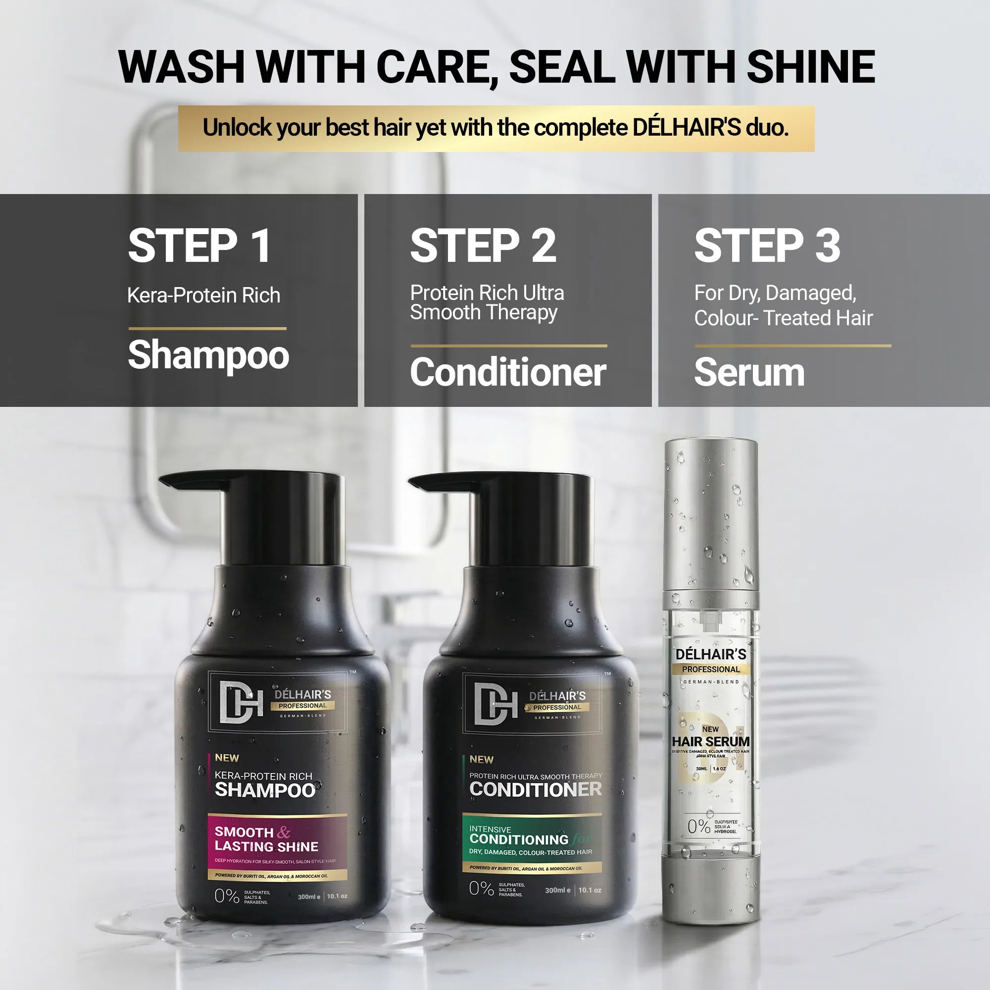 Delhairs Kera Protein Rich Shampoo 300ml – Professional Haircare by Delhairs