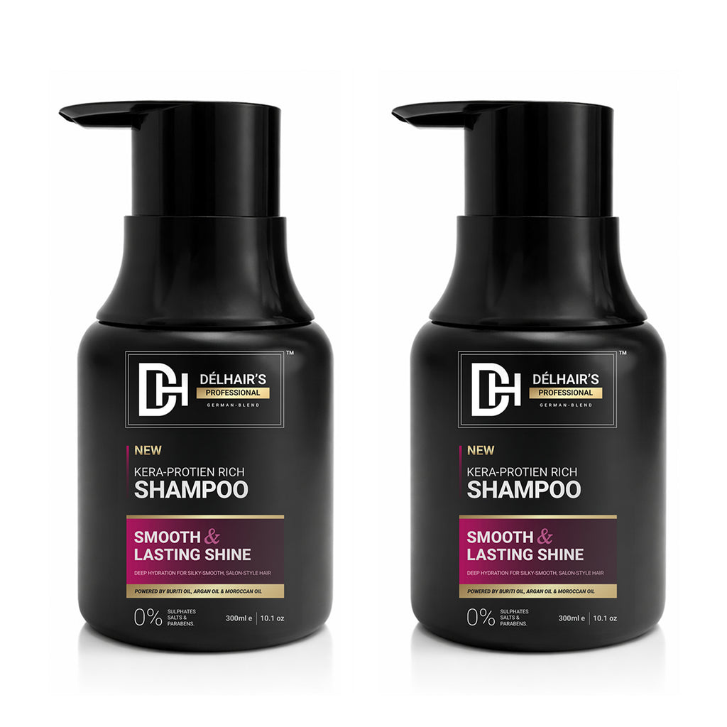 Delhairs Kera Protein Rich Shampoo Pack of 2 – 300ml x2 Bundle