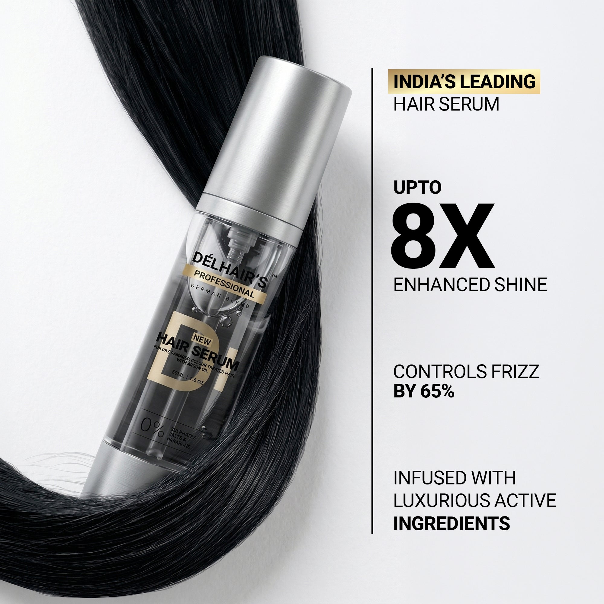 Delhairs Kera Protein Rich Shampoo, Protein Rich Ultra Smooth Therapy Conditioner, German Blend Serum & Delhairs Kera Protein Rich Hair Mask | Pack Of 4